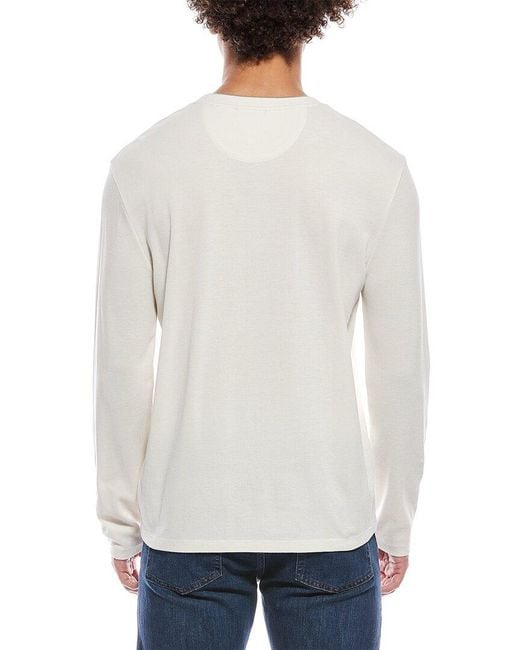 Vince White Micro Waffle Knit T-Shirt for men