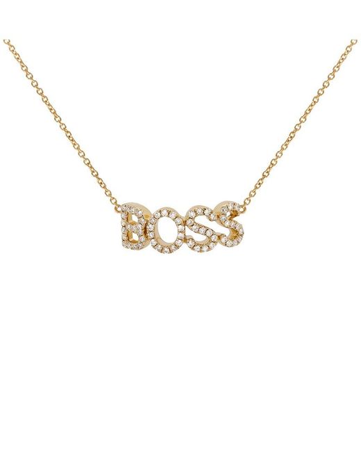 Diana M Metallic 14k 0.22 Ct. Tw. Diamond Necklace