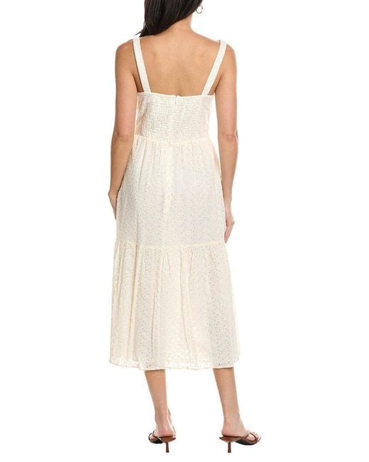 Seraphin Natural Sleeveless Midi Dress