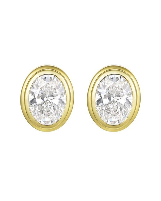 Kai Fine Jewelry Blue 14K 4.00 Ct. Tw. Lab-Grown Diamond Stud Earrings