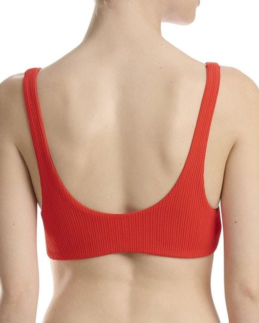 Wolford Red Scoop Neck Top