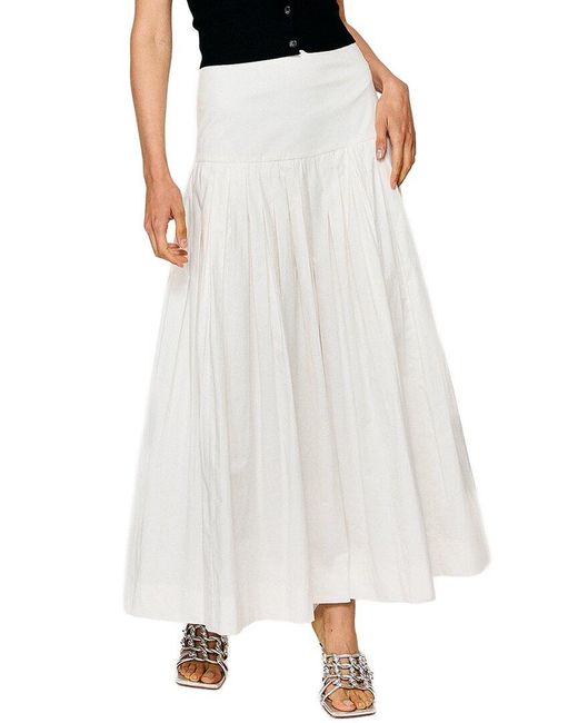 Line & Dot White Anitha Skirt