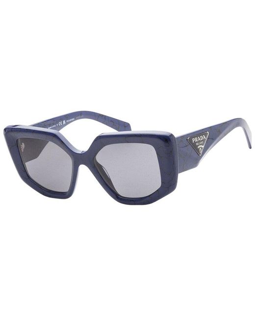 Prada Blue Pr14zs 50mm Polarized Sunglasses