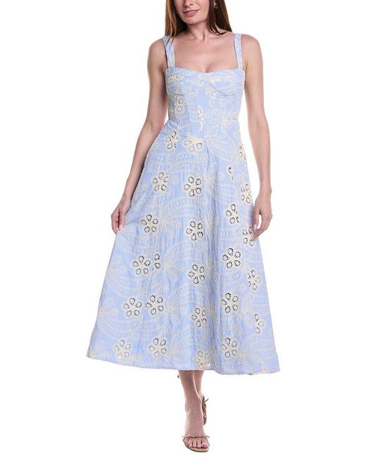 Bardot Blue Lilah Corset Midi Dress