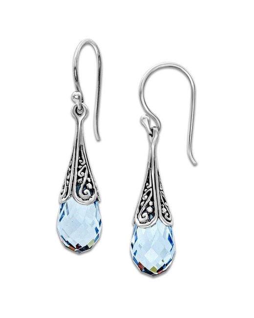 Samuel B. Blue 10.80 Ct. Tw. Quartz Earrings