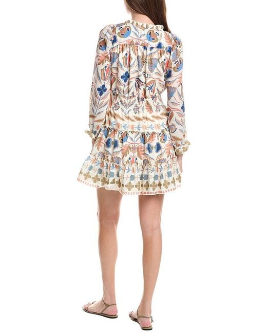 Sail To Sable White Long Sleeve Smocked Waist Dress