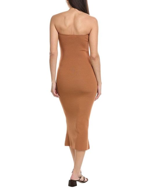 WeWoreWhat Brown Bodycon Midi Dress