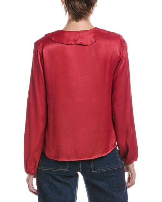 Bella Dahl Red Button Down Blouse