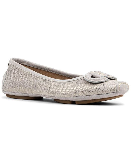 Donald J Pliner White Reanna Leather Ballerina