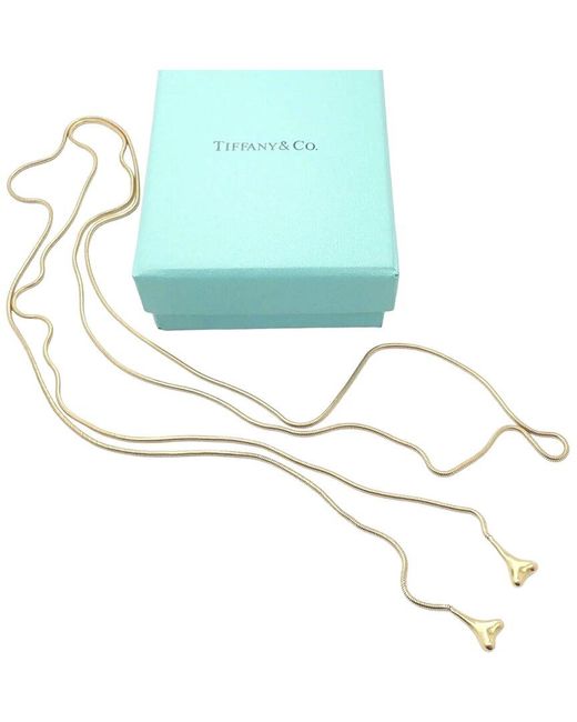 Tiffany & Co Metallic 18K Extra Long Necklace (Authentic Pre-Owned)