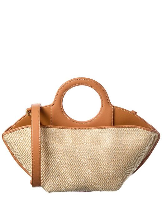 J.McLaughlin Brown J. Mclaughlin Tropezienne Leather-Trim Tote