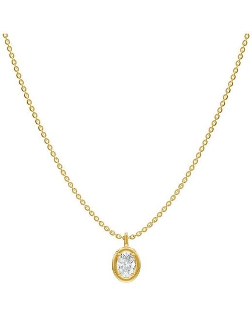 Lab Grown Diamonds Metallic 18K Plated 1.00 Ct. Tw. Lab-Grown Diamond Necklace