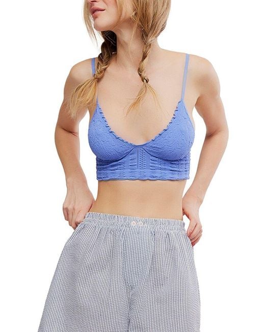 Free People Blue Heirloom Bralette