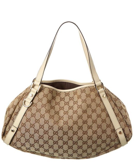 Gucci Brown Gg Canvas Abbey Tote (Authentic Pre-Owned)