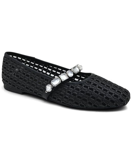 Kenneth Cole Black Zeta Maj Raffia Flat