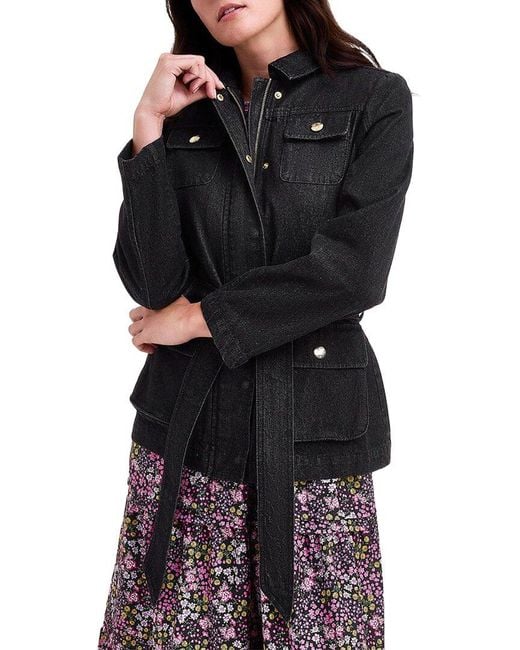 Draper James Black Denim Field Jacket
