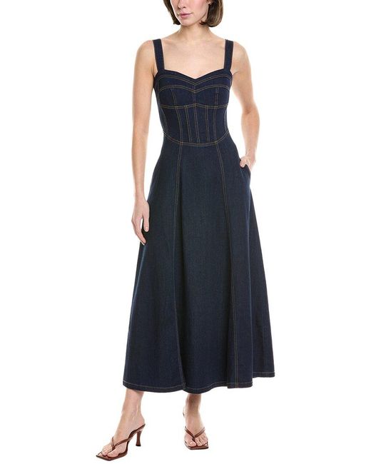 Bardot Blue Lilah Denim Midi Dress