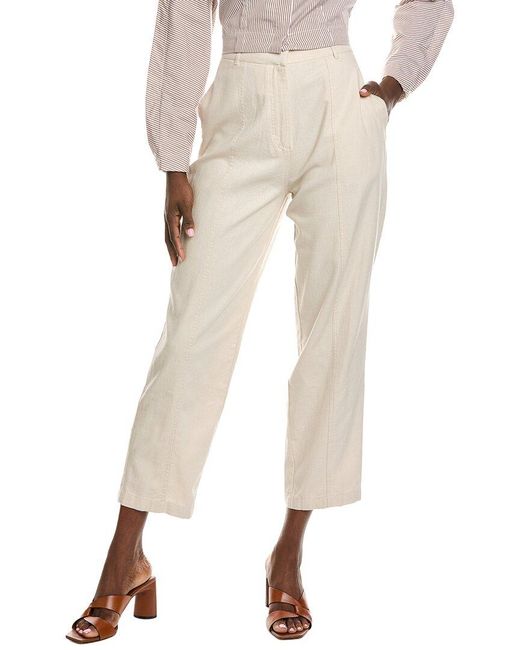 Ichi Natural Ihzahra Linen-Blend Pant