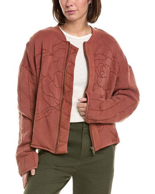 Free People Red Rose Sweatshirt