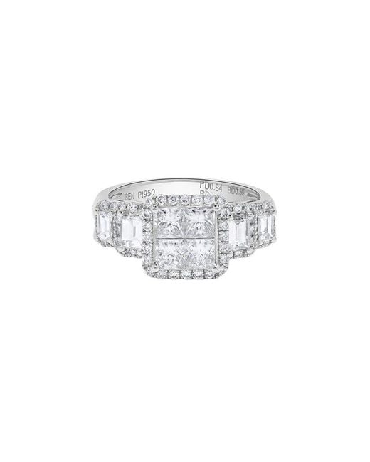 H.J. Namdar White Platinum 1.77 Ct. Tw. Diamond Cluster Ring