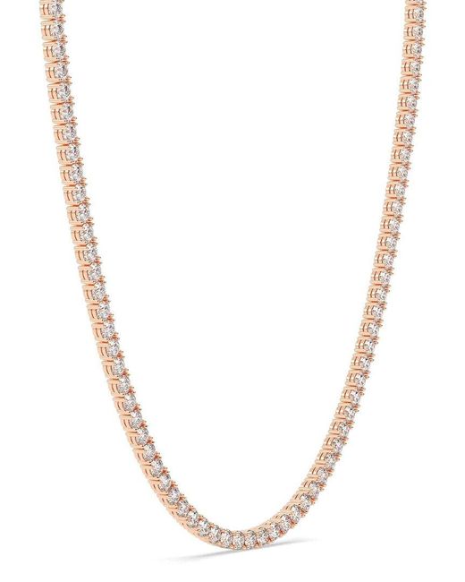 Lab Grown Diamonds White 14K Rose 5.00 Ct. Tw. Lab-Grown Diamond Necklace
