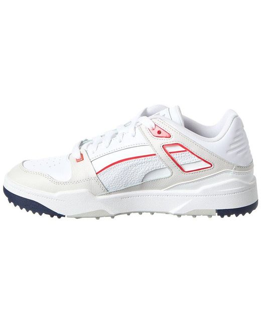 PUMA White Slipstream Canvas & Leather Sneaker for men