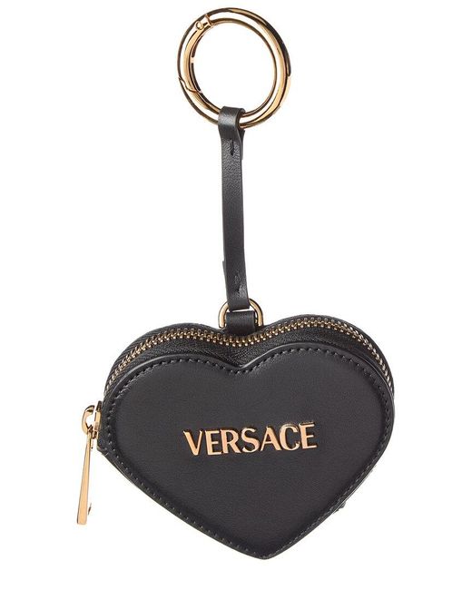 Versace Black Leather Coin Purse