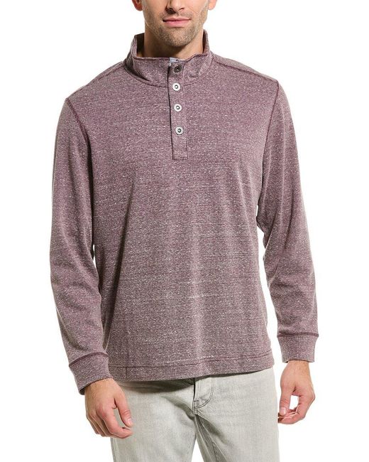 Tommy Bahama Purple Salt Point Snap Mock Pullover for men