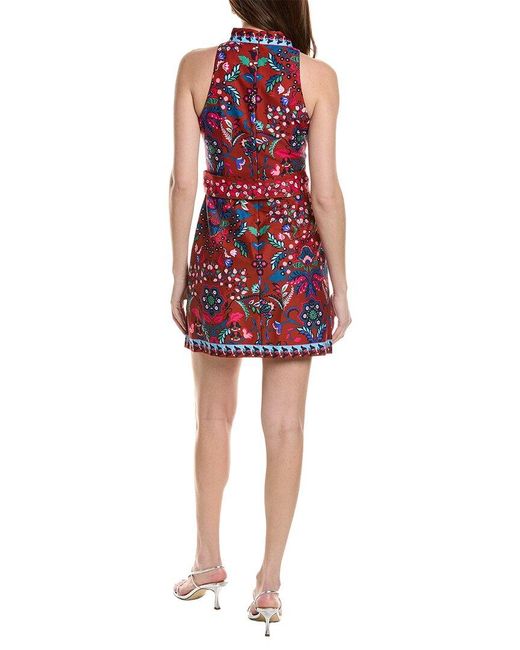 Adrianna Papell Red Sleeveless Mini Dress