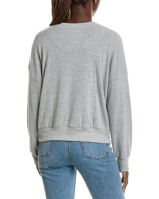 Michael Stars Gray Marty Crewneck Pullover