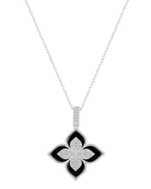 Suzy Levian CZ Jewelry White Suzy Levian Cz Clover Pendant