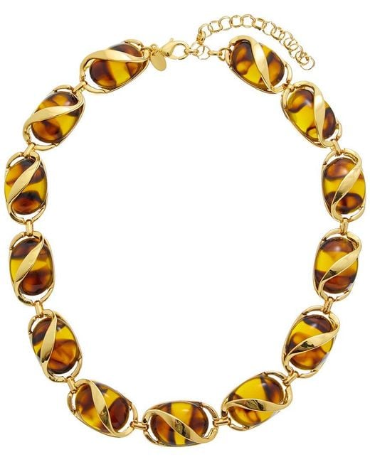 Kenneth Jay Lane Metallic Plated Collar Necklace