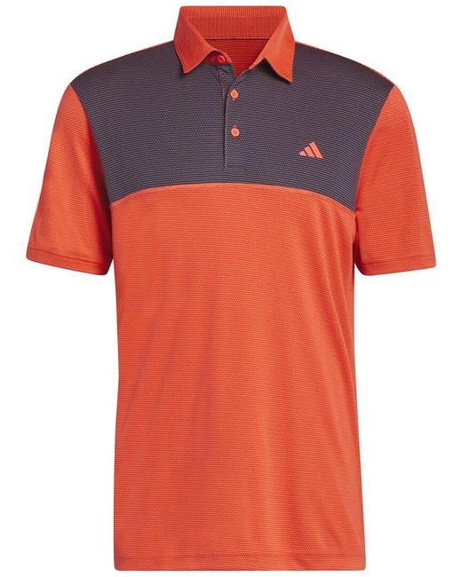 Adidas Originals Orange Core Colorblocked Polo Shirt for men