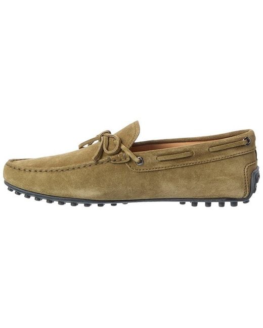 Tod's Brown City Gommino Suede Loafer for men