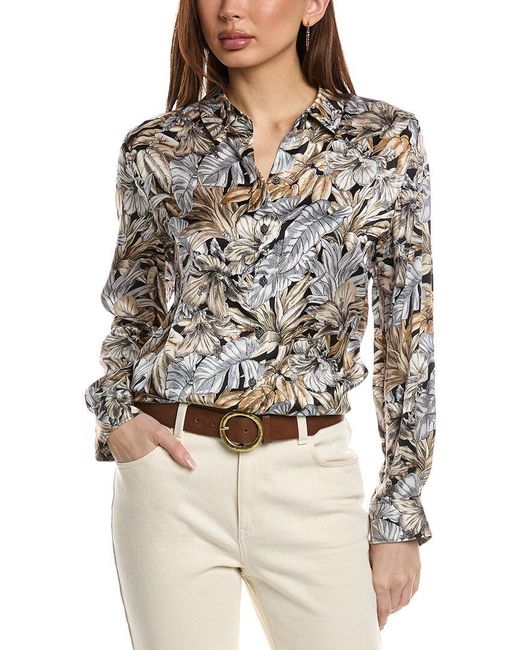 Tommy Bahama Gray Grand Canal Silk Shirt