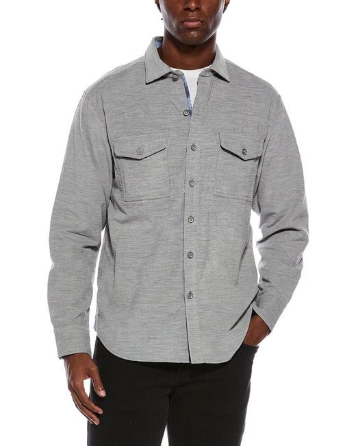 Tommy Bahama Gray Coastline Corduroy Heather Bay Shirt for men