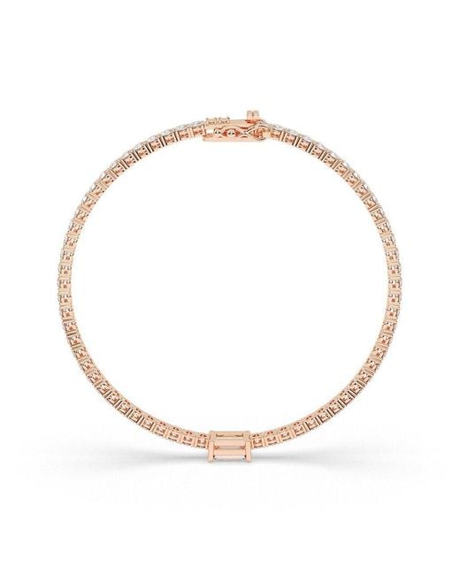 Lab Grown Diamonds White 14K Rose 3.00 Ct. Tw. Lab-Grown Diamond Bracelet