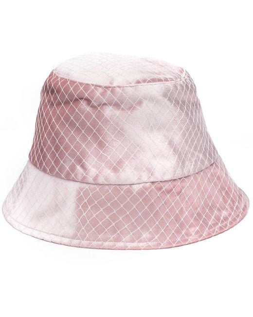 Eugenia Kim Pink Panne Velvet Bucket Hat