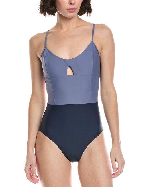 summersalt Blue The Swan Dive One-Piece