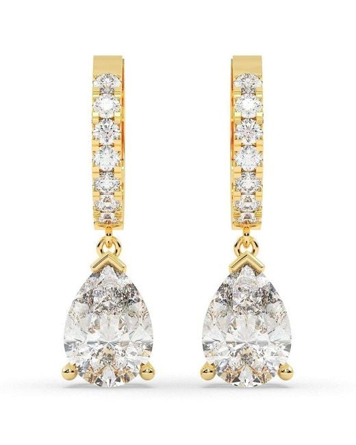 Lab Grown Diamonds Metallic 14K 2.20 Ct. Tw. Lab-Grown Diamond Earrings