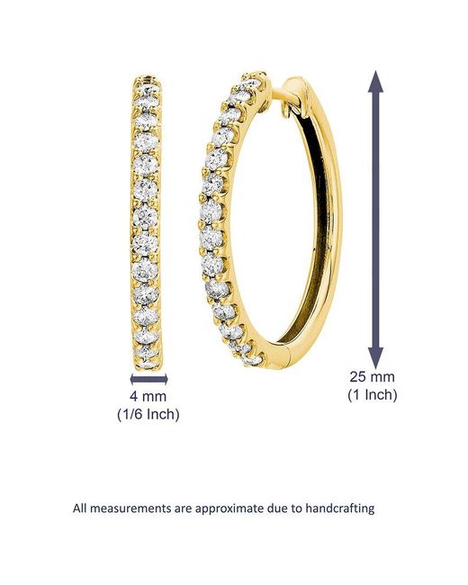 Amairah Metallic 14K 1.00 Ct. Tw. Lab-Grown Diamond Hoops