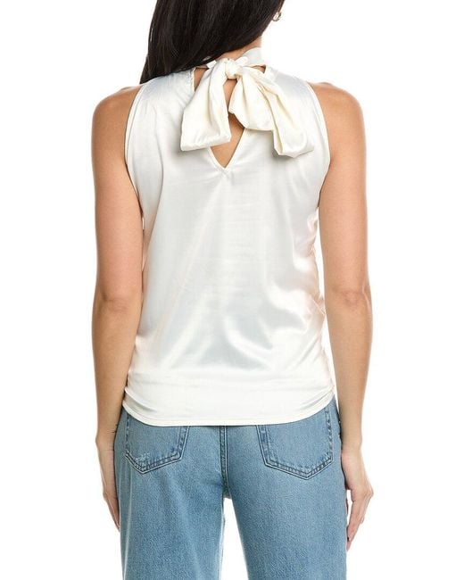 Seraphin White Sleeveless Blouse