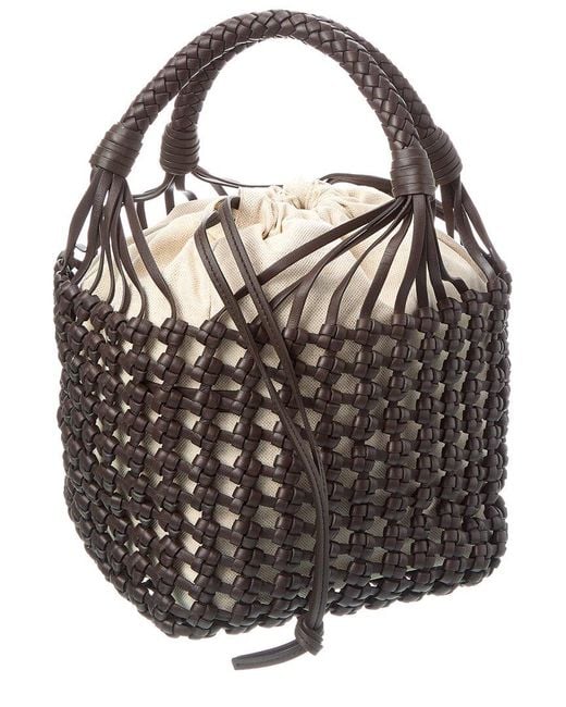 Bottega Veneta Black Medium Leather Tote