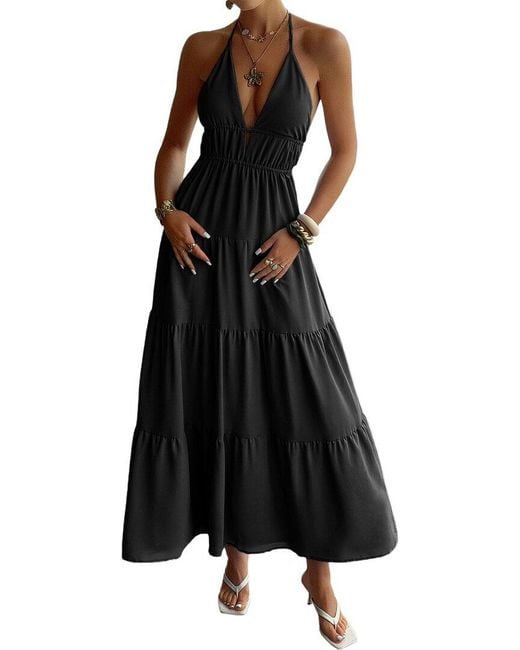 Luna Tuccini Black Maxi Dress
