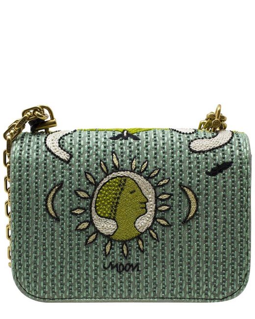 Dior Green Dior Fabric Beaded Dioraddict Flap Bag (Authentic Pre-Owned)