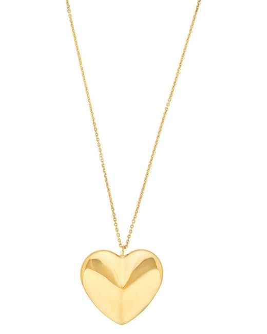 HAWLEY ST Metallic 14K Heart Necklace