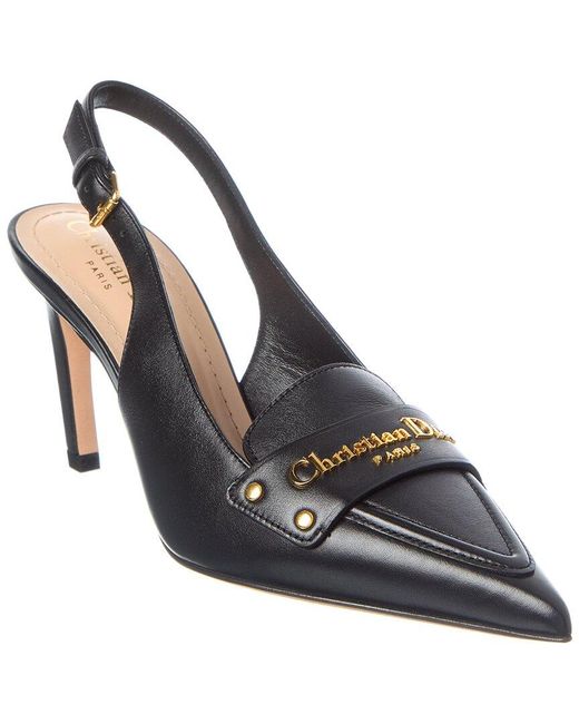 Dior Black Boy Leather Slingback Pump