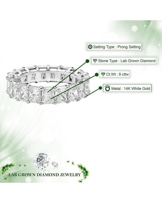 Amairah White 14K 8.00 Ct. Tw. Lab-Grown Diamond Eternity Ring