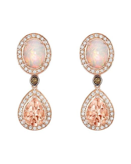 Le Vian Pink Le Vian 14k Strawberry Gold 3.10 Ct. Tw. Diamond & Gemstone Earrings