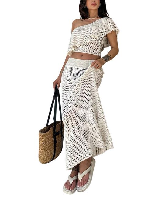 LEON GORI Natural Top & Skirt Set